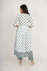 BV FABRICS Women Tana Bana Nayra Cut Printed Cotton Rayon Flared Kurta with Pant-thumb4