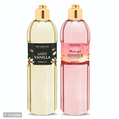 The Love Co Warm Vanilla   +  Midnight  Body Wash Combo for Men  Women - 250 ml each ( Pack of 2)-thumb0