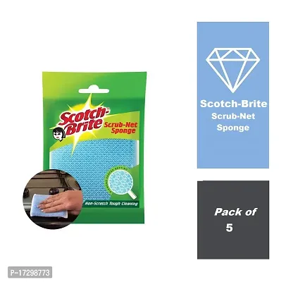 Scotch-Brite Scrub Net Sponge-Pack of 5-thumb2