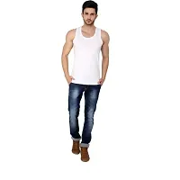 Mens Cotton Vest RN Combo Pack of 3,White-thumb3