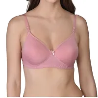 Women's Cotton Padded Non-Wired T-Shirt Lightly Padded Bra Multipack of 3-thumb3
