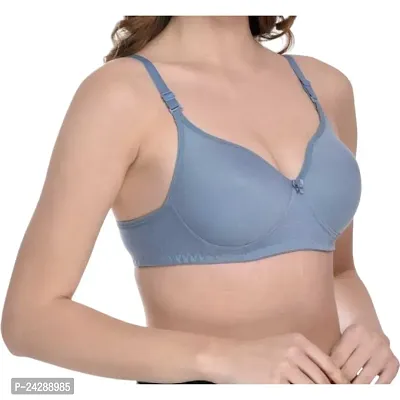 Women's Cotton Padded Non-Wired T-Shirt Lightly Padded Bra Multipack of 3-thumb5