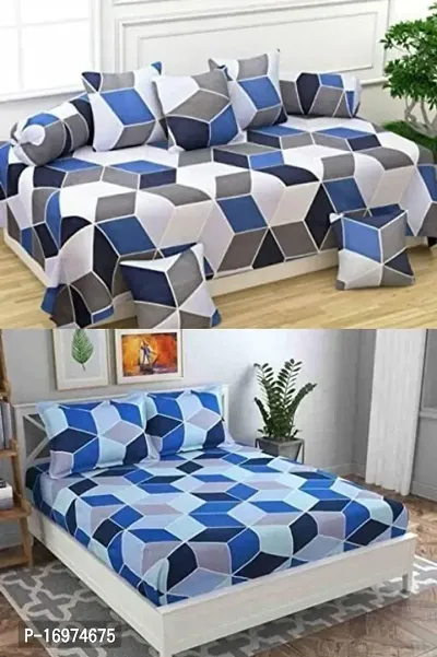 Room Combo 1 double bedsheet with same design diwan set