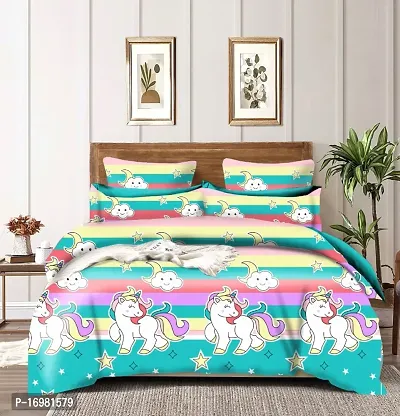 Kids Design Soft Glace Cotton Bedsheet