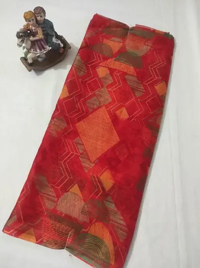 Cotton Printed Saree without Blouse Piece