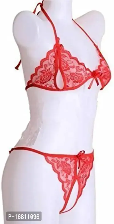 Babydool Bikini Set Non-Padded Bra  Panty Nightwear/Lingerie Negligee Hot  Sexy for Couples Honeymoon-thumb3