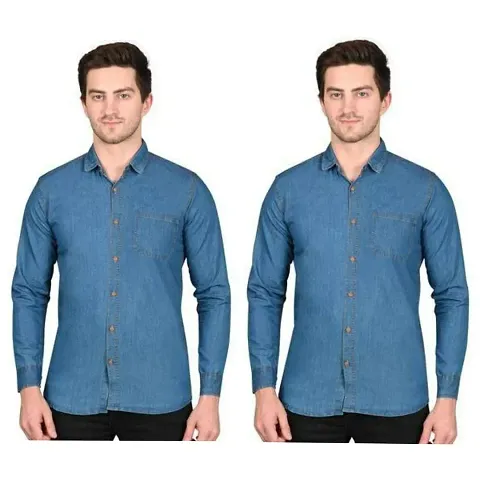 Hot Selling Denim Long Sleeves Casual Shirt 