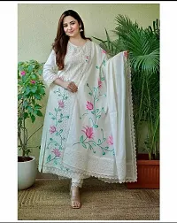 Classic Cotton Embroidered Kurta, Bottom and Dupatta Set for Women-thumb1