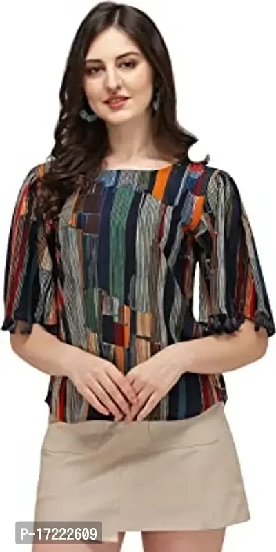 Elegant Multicoloured Cotton Blend Printed Tunic For Women