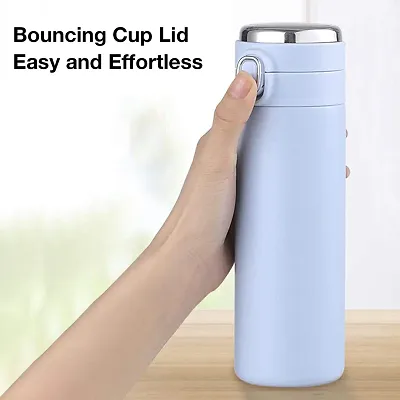 Insulated Vacuum Bottle with Temperature Display 420ml (Purple)