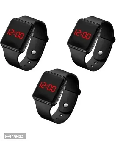New LED Watch for Boys, Girls and Kids Crazy Look for Mens and Womens (Pack of 3)-thumb0