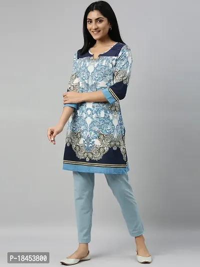 Straight Printed Cotton Kurta with Pant For Women