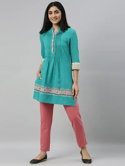 Straight Printed Cotton Kurta With Pant