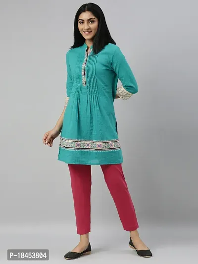 Straight Printed Cotton Kurta with Pant For Women