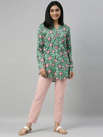 Straight Printed Cotton Kurta With Pant