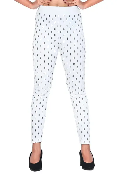 Kavmart Faltu Wear Jegging Soft Lycra Free Size Jeggings (White)