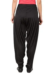 Kavmart FALTU WEAR Cotton Viscose Lycra Dhoti Patiyala Salwar Harem Bottoms Pants for Womens (Black)-thumb1