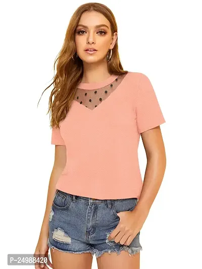 Faltu Wear Girls Stylish Top with Short Sleeve of Regular Fit for Suitable for Evening