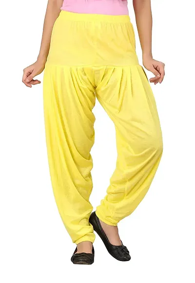 Kavmart FALTU WEAR Cotton Viscose Lycra Dhoti Patiyala Salwar Harem Bottoms Pants for Womens