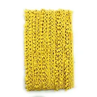 Kavmart 12mm gpo Cotoon Designer payal bundi lace Border Material for Designer Outfits Edge Like Saree, Kurti , dupaata, Lehnga (9 merters) (Yellow)-thumb1