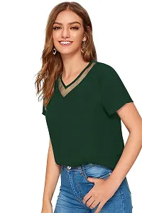 Kavmart Faltu Wear Women's Knitting (Strachable) Crop Western Top with Regular Fit-thumb1