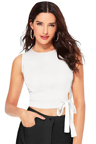 Kavmart Faltu Wear Women's Crop Tops Sleeveless Tank Crop Top with Mordern Fit