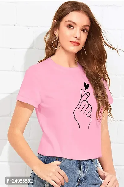 Kavmart Blue Moth BTS Love Yourself Regular FIT T-Shirt for Women-thumb3