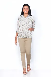 Kavmart Faltu Wear Women Floral Flower Printed Top (XL, Beige)-thumb4