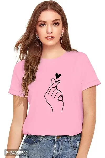 Kavmart Blue Moth BTS Love Yourself Regular FIT T-Shirt for Women-thumb0