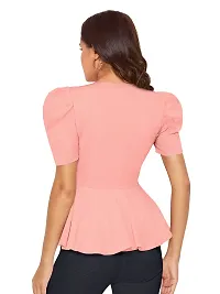Kavmart Faltu Wear GILRS Stylish Top with Puff Sleeve of Mordern Fit for Suitable-thumb3