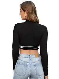 Kavmart Faltu Wear Stylish Women  Girl Solid Full Sleeve Crop Top,Women Top,Women's Slim Fit Crop Top-thumb4