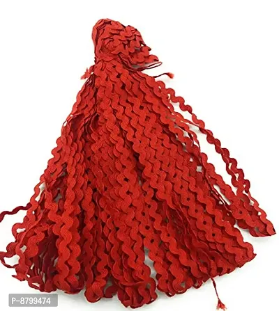 6mm Vakia Ric Rac Small Cotton Red