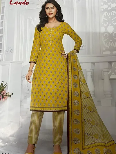 Elegant Dress Material With Dupatta For Women