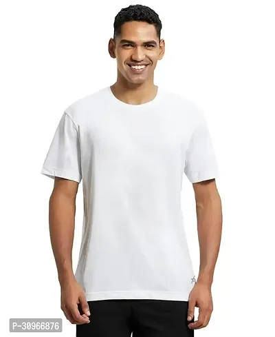 Slim Fit Elastane Blend Half Sleeve Casual T-Shirt | Round Neck T-Shirt-thumb0