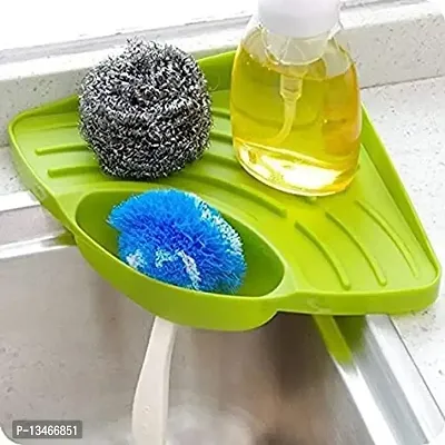 Megadeals Latest Creation Multipurpose Plastic Corner Sink Wash Basin Storage Organizer Rack-thumb2