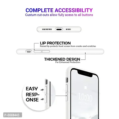 LIRAMARK Liquid Silicone Soft Back Cover Case for Apple iPhone 11 (White)-thumb3