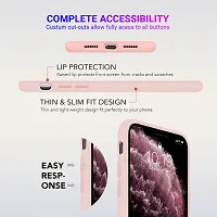LIRAMARK Liquid Silicone Soft Back Cover Case for Apple iPhone 11 (Pink Sand)-thumb2