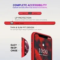 LIRAMARK Liquid Silicone Soft Back Cover Case for Apple iPhone 11 (Red)-thumb2
