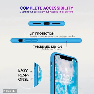 LIRAMARK Liquid Silicone Soft Back Cover Case for Apple iPhone 11 (Sky Blue)-thumb3