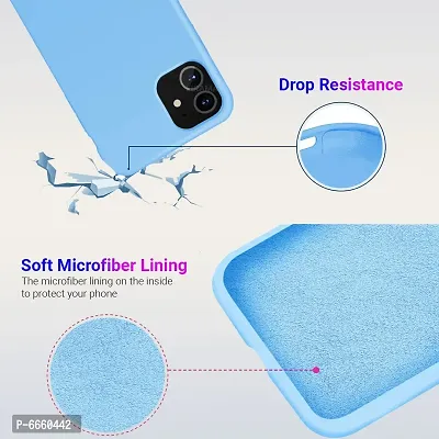 LIRAMARK Liquid Silicone Soft Back Cover Case for Apple iPhone 11 (Sky Blue)-thumb4
