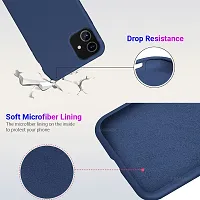 LIRAMARK Liquid Silicone Soft Back Cover Case for Apple iPhone 11 (Midnight Blue)-thumb3