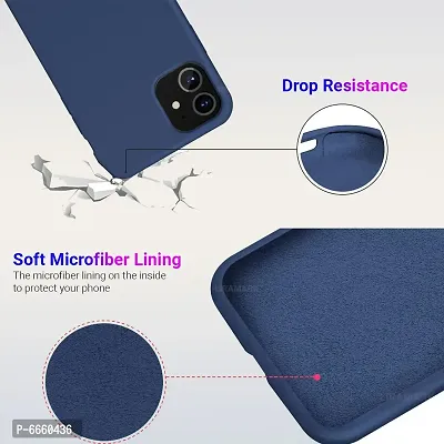 LIRAMARK Liquid Silicone Soft Back Cover Case for Apple iPhone 11 (Midnight Blue)-thumb4