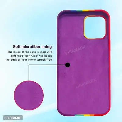 LIRAMARK Liquid Silicone Soft Back Cover Case for Apple iPhone 11 (Rainbow)-thumb4
