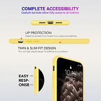 LIRAMARK Liquid Silicone Soft Back Cover Case for Apple iPhone 11 (Yelllow)-thumb2