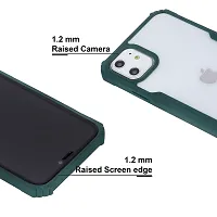 LIRAMARK Transparent Clear Shock Proof Back Cover Case Designed for Apple iPhone 11 - Pine Green-thumb2