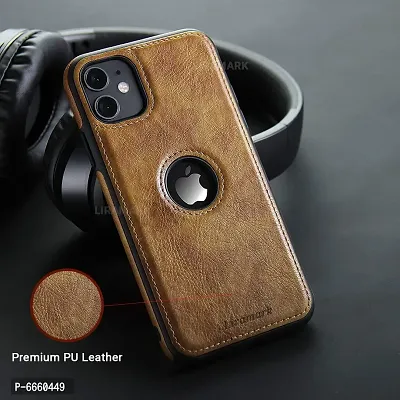 LIRAMARK PU Leather Flexible Back Cover Case Designed for iPhone 11 (Brown)-thumb3