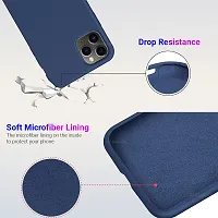 LIRAMARK Liquid Silicone Soft Back Cover Case for Apple iPhone 11 Pro (Midnight Blue)-thumb3