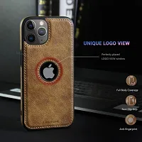 LIRAMARK PU Leather Flexible Back Cover Case Designed for iPhone 11 Pro (Brown)-thumb2
