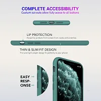 LIRAMARK Liquid Silicone Soft Back Cover Case for Apple iPhone 11 Pro Max (Pine Green)-thumb2