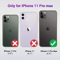 LIRAMARK Liquid Silicone Soft Back Cover Case for Apple iPhone 11 Pro Max (Pine Green)-thumb1
